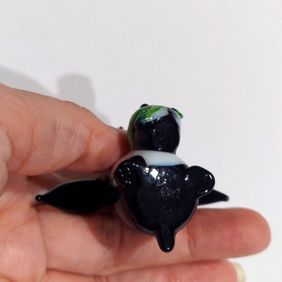 Murano hand blown art glass penguin and baby figurine miniature bird animal - Picture 6 of 7